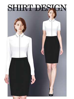 襯衫定制 時(shí)尚襯衫女士秋季 高貴白色