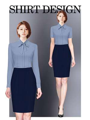 襯衫定制 時(shí)尚襯衫女士春季 墨藍(lán)色長(zhǎng)